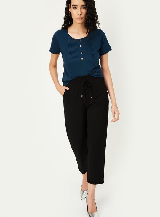 Women Pintuck Yoke Top