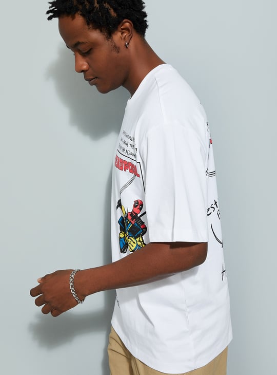 URB_N Men Oversized Deadpool & Wolverine Printed T-shirt