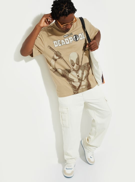 URB_N Men Oversized Deadpool Printed T-shirt