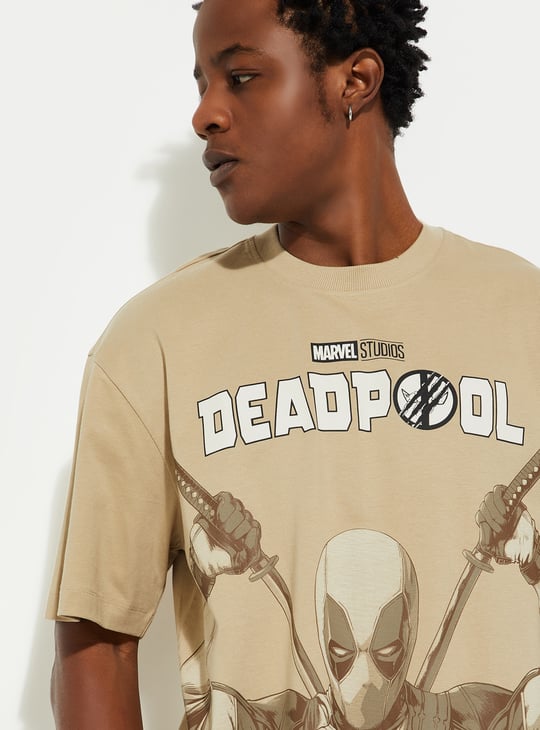 URB_N Men Oversized Deadpool Printed T-shirt