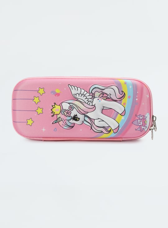 Kids Unicorn Print Zip-Around Pencil Box