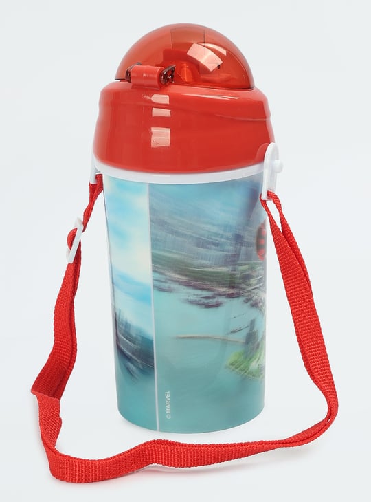 Kids Iron Man Sipper Bottle with Sling