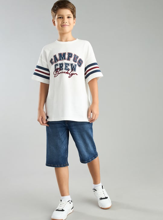 Boys Typographic Printed T-shirt