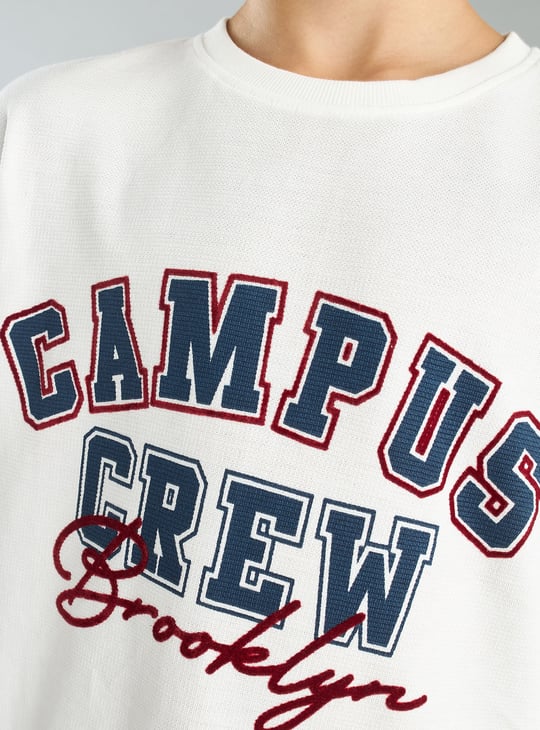 Boys Typographic Printed T-shirt