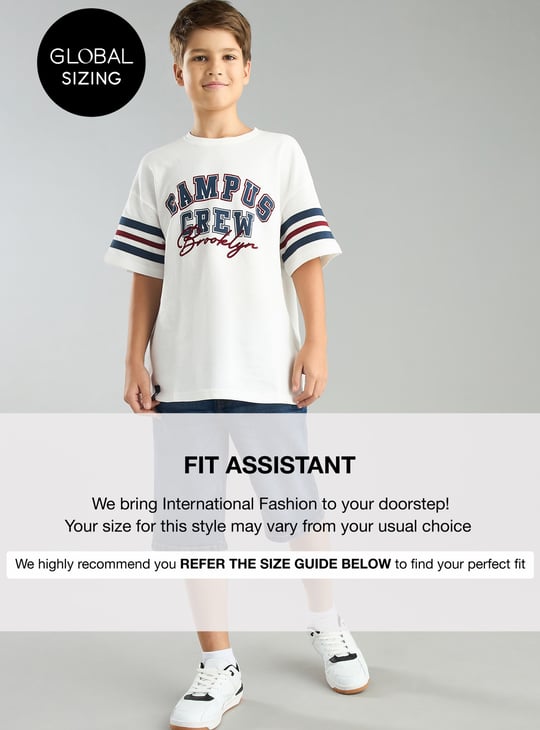 Boys Typographic Printed T-shirt