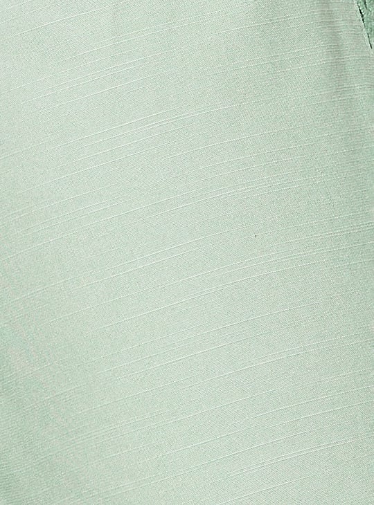 Women Lace Inset Wide Leg Trousers