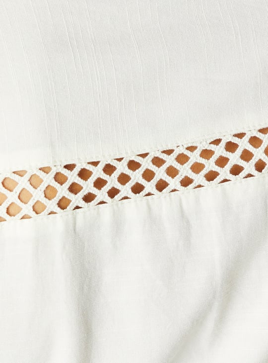 Women Solid Belted Shirt Dress