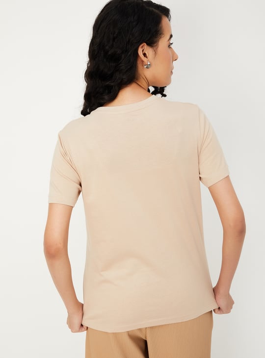 Women Metallic Printed T-shirt