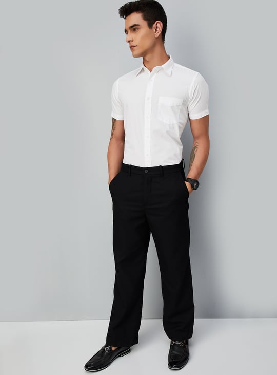 Men Slim Fit Solid Casual Shirt