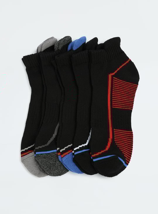 Men Striped Ankle-Length Sports Socks Pack of Striped
