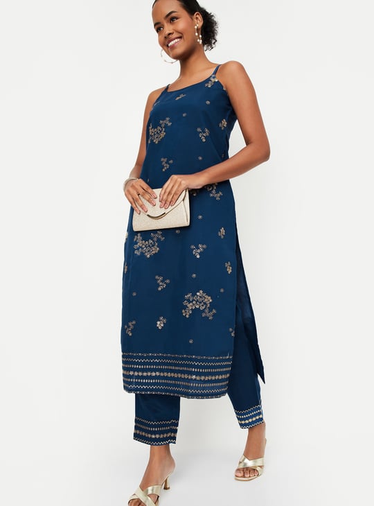 Kalki x Max Women Embroidered Straight Kurta Set