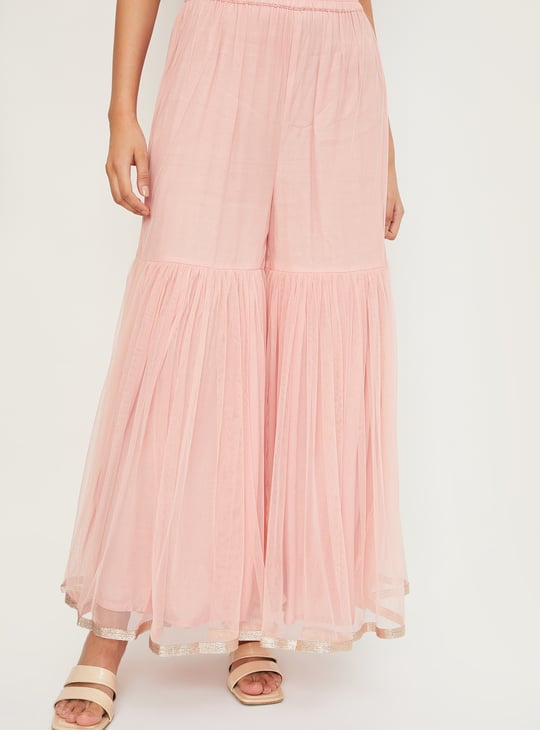 Women Embroidered Sharara Set