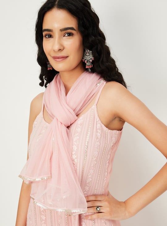 Women Embroidered Sharara Set