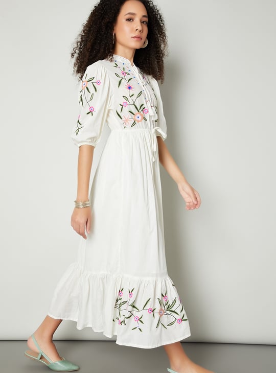 Women Embroidered A-Line Dress