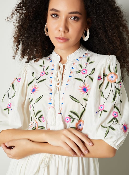 Women Embroidered A-Line Dress