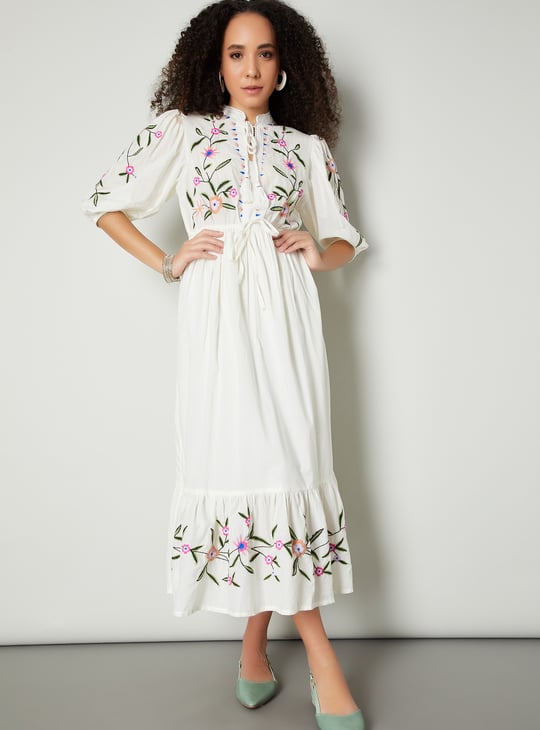 Women Embroidered A-Line Dress