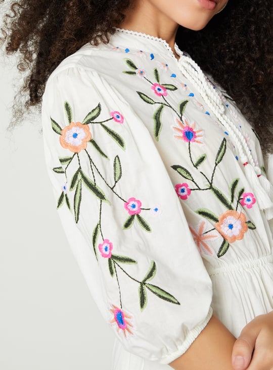 Women Embroidered A-Line Dress