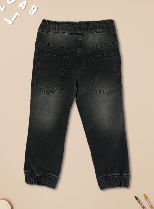 Boys Relaxed Fit Washed Denim Joggers