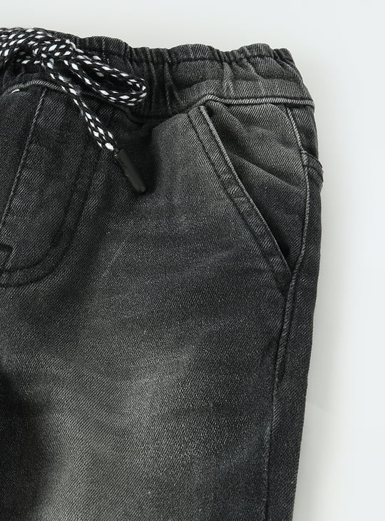 Boys Relaxed Fit Washed Denim Joggers