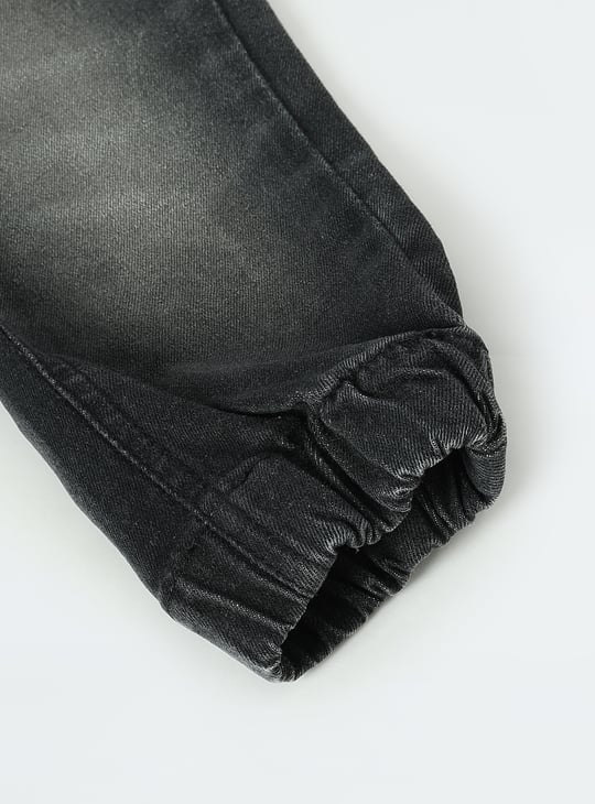 Boys Relaxed Fit Washed Denim Joggers