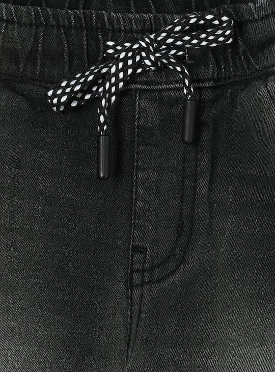 Boys Relaxed Fit Washed Denim Joggers
