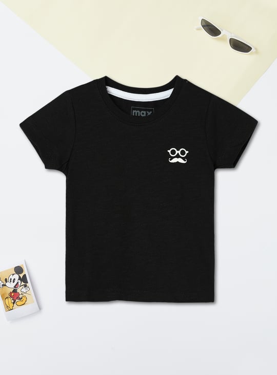 Boys Solid T-shirt Crew Neck