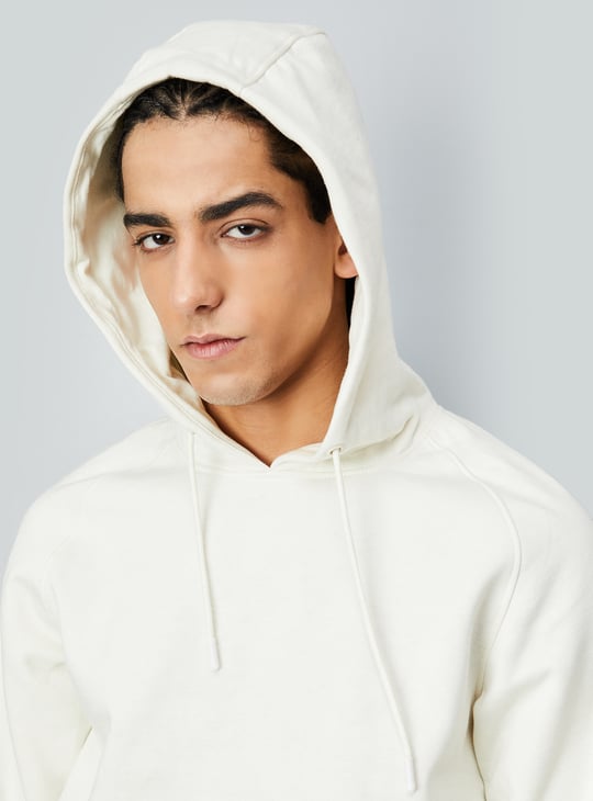 Men Solid Hooded Sweatshirt