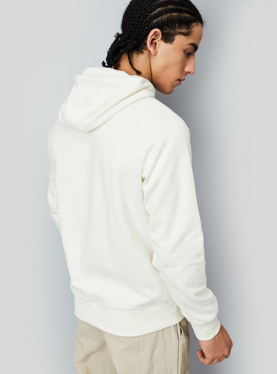 Men Solid Hooded Sweatshirt