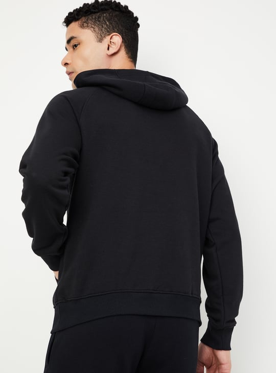 Men Solid Hooded Sweatshirt