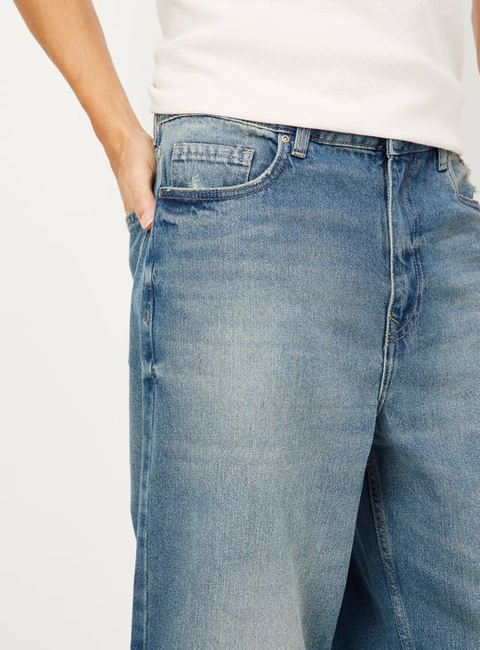 Men Faded Loose Fit Jeans