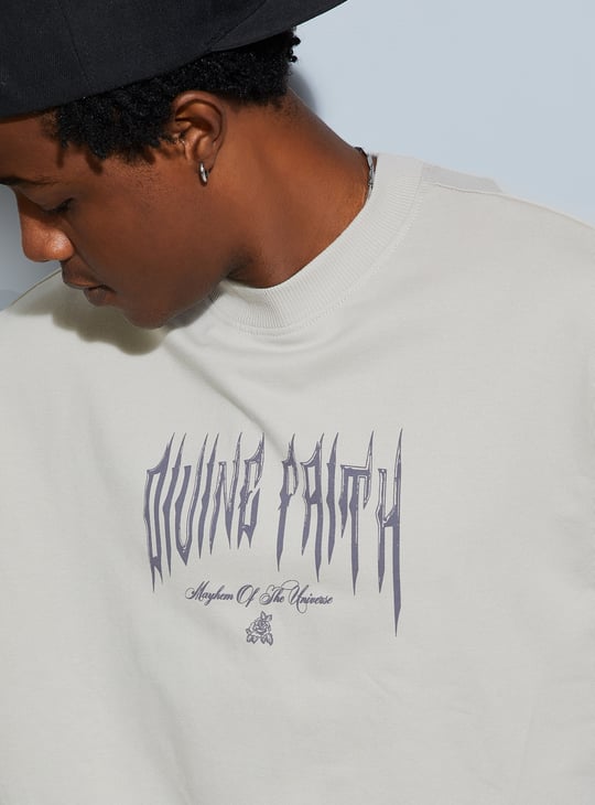 URB_N Men Oversized Back Printed T-shirt