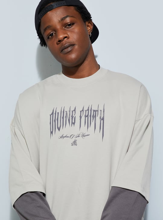 URB_N Men Oversized Back Printed T-shirt