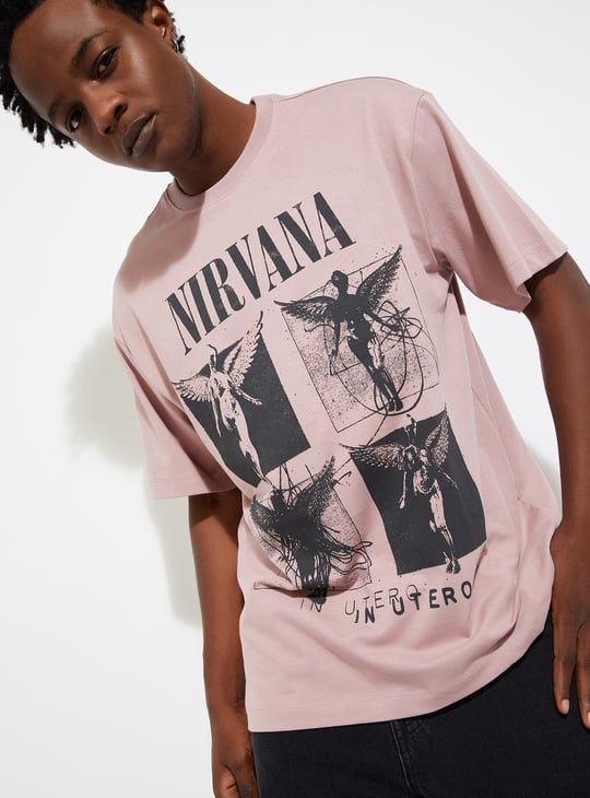 Buy URB_N Men Nirvana Print Oversized T-shirt Online at just Rs