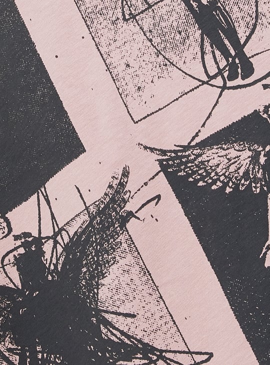 URB_N Men Nirvana Print Oversized T-shirt