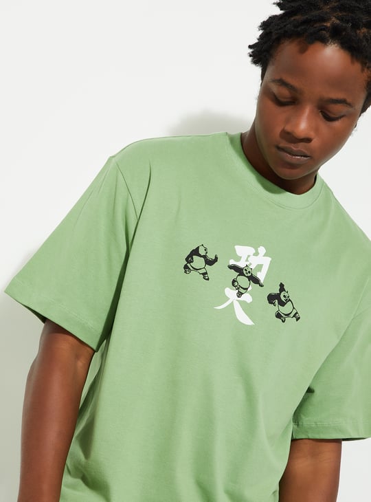 URB_N Men Oversized Kung Fu Panda Printed T-shirt