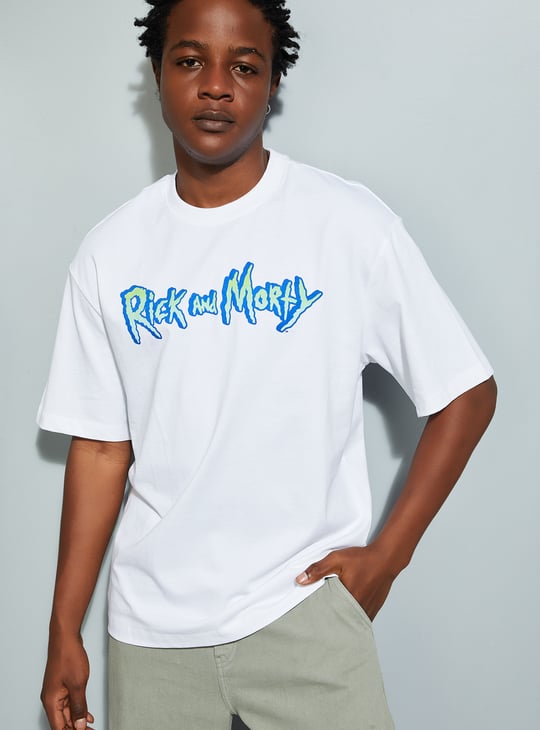 URB_N Men Oversized Rick & Morty T-shirt