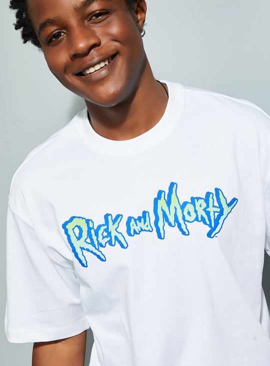URB_N Men Oversized Rick & Morty T-shirt