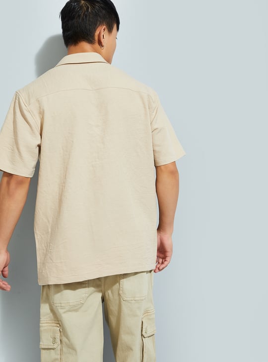 URB_N Men Resort Shirt with Crochet Pocket