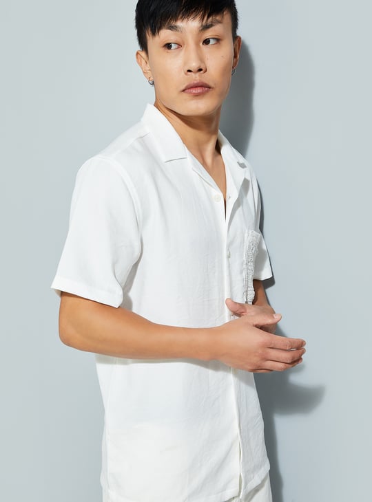URB_N Men Resort Shirt with Crochet Pocket