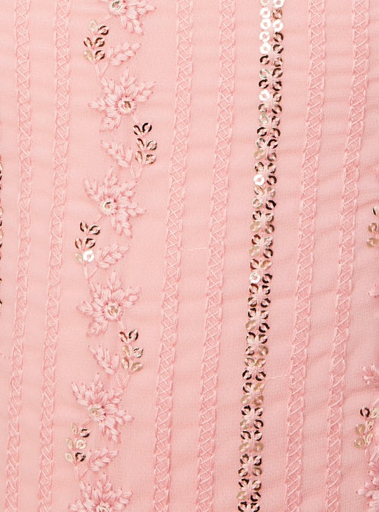 Girls Embroidered Sharara Set