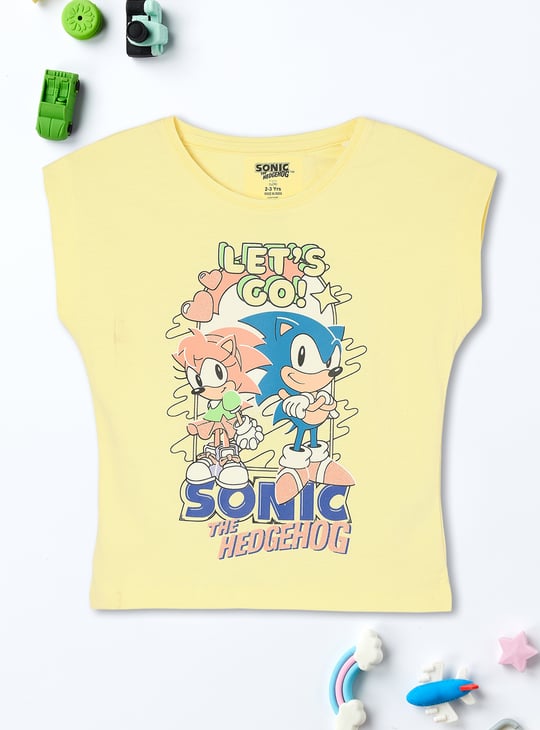Girls Sonic Printed T-shirt