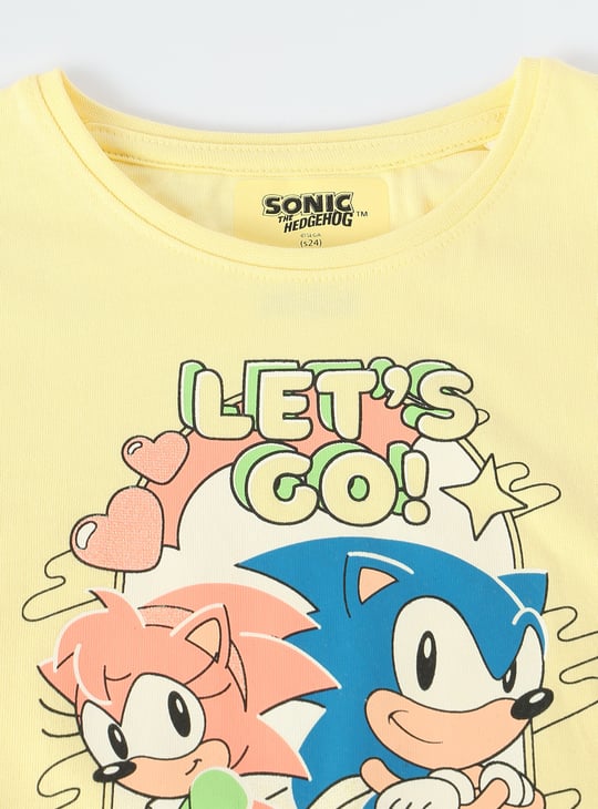 Girls Sonic Printed T-shirt