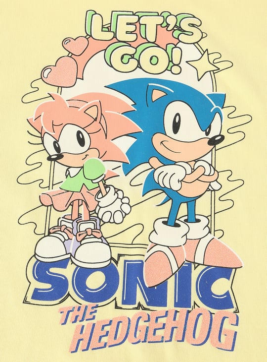 Girls Sonic Printed T-shirt