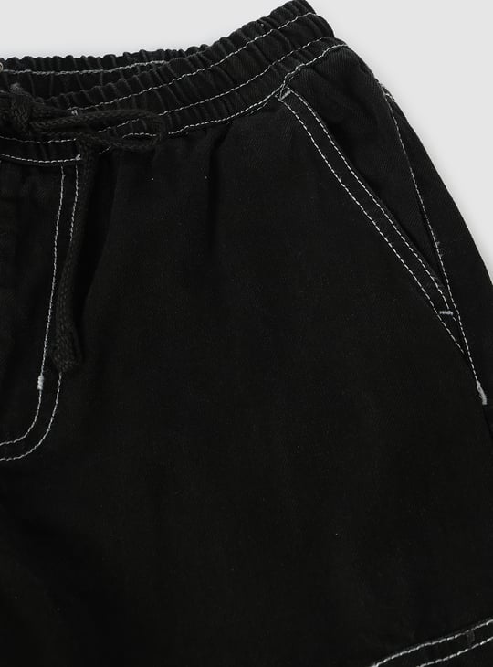 Boys Loose Fit Solid Jeans