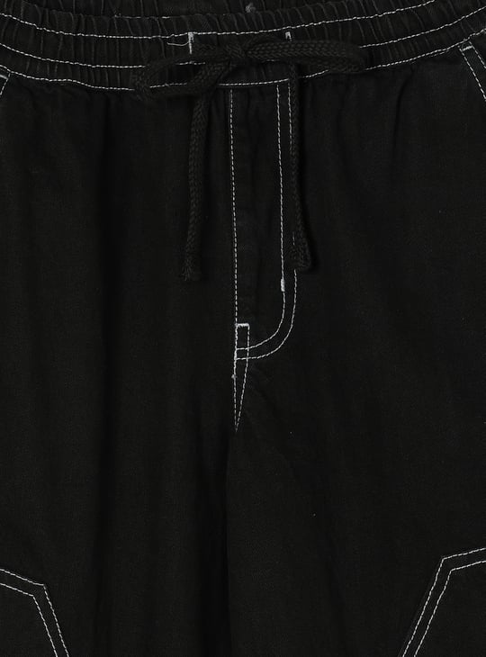 Boys Loose Fit Solid Jeans