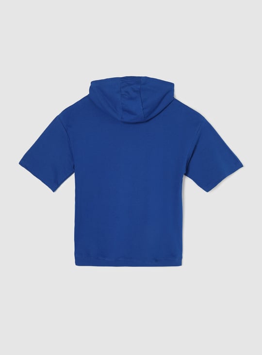 Boys Solid Hooded T-shirt