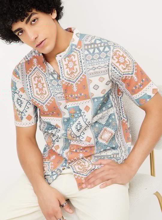 Men Printed Short Kurta
