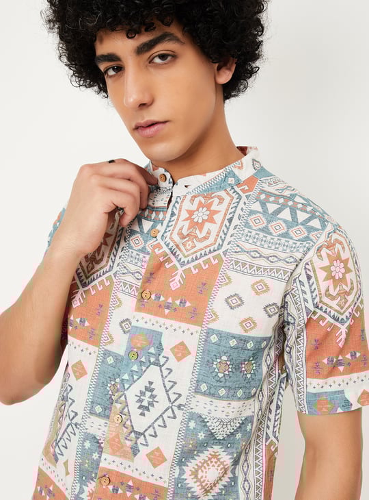 Men Printed Short Kurta