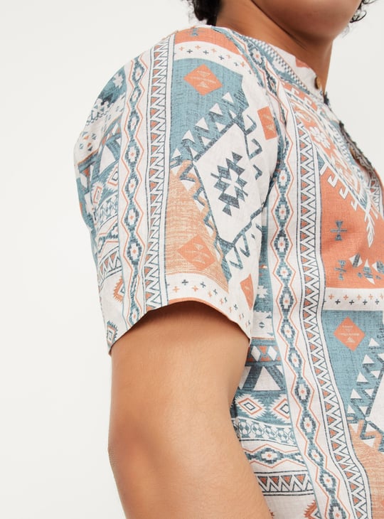 Men Printed Short Kurta