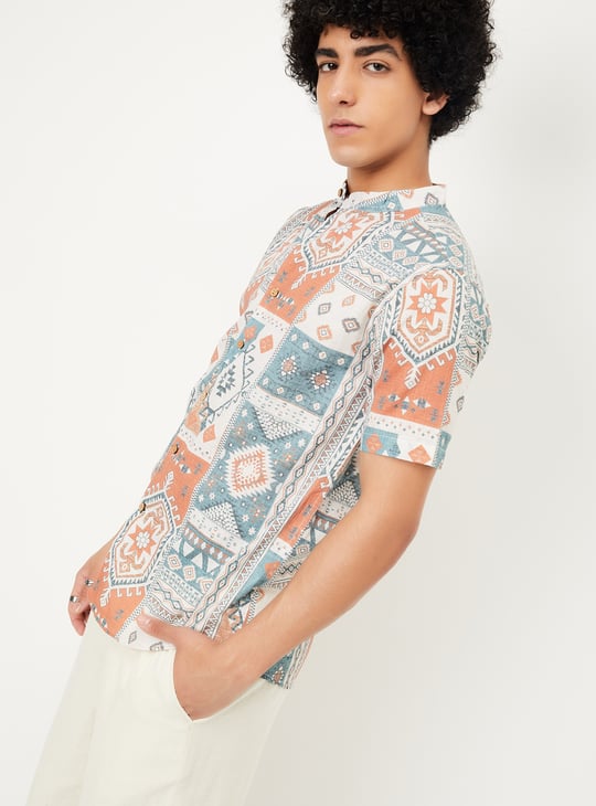 Men Printed Short Kurta